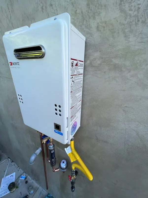 Tankless water heater installation for High Pointe homes